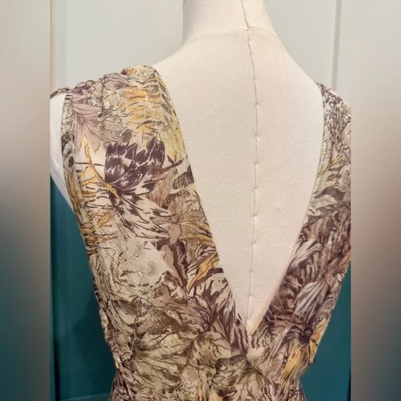 Haute Hippie iridescent dress -gotta see to believe-sexy with gold highlights XS - Picture 3 of 12